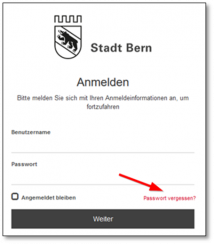 Scrennshot Anmeldefenster