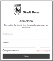 Scrennshot Anmeldefenster